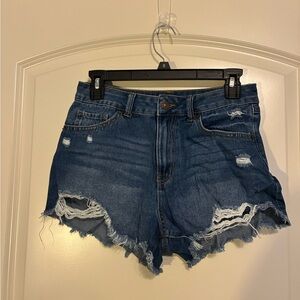 Denim Distressed Women Shorts
